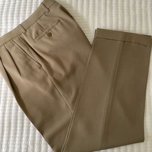 Pronto Uomo light  brown dark tan pleated dress pant trouser
